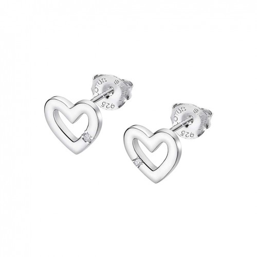 Pendientes corazón Lotus Silver Moments plata y circonita LP3217-4/1