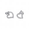 Lotus Silver Moments heart earrings LP1519-4/1 silver white zircons