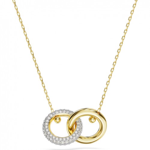 Colgante Swarovski Dextera bucle entrelazado 5668820 baño tono oro