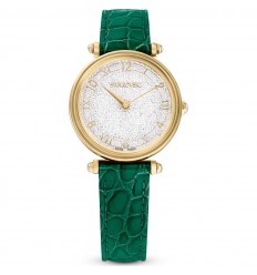 Reloj Swarovski Crystalline wonder oro rosa correa piel verde 5656893