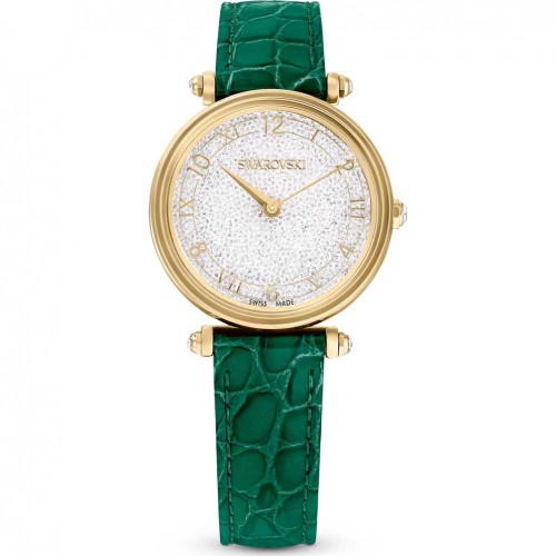 Reloj Swarovski Crystalline wonder oro rosa correa piel verde 5656893