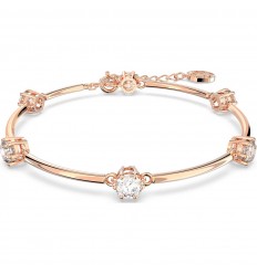 Swarovski Constella bracelet round cuts white rose gold plated 5654495