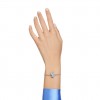Brazalete Swarovski Iconic Swan cisne azul baño rodio 5660595