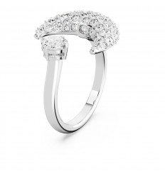 Anillo abierto Luna Swarovski cristales blancos baño rodio