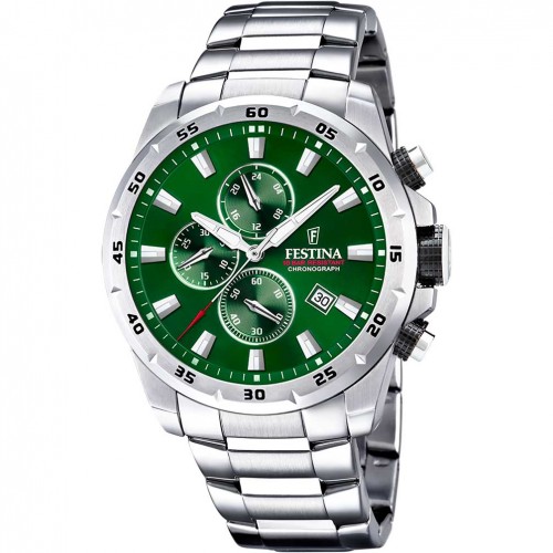 Rellotge Festina home Chrono Sport F20463/3 esfera verda corretja acer