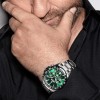 Festina men watch chronograph F20560/4 green dial steel bracelet