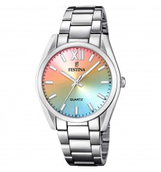 Rellotge Festina per dona F20622/H esfera multicolor braçalet acer