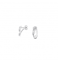 Pendientes en oro blanco de 18 quilates con 18 diamantes