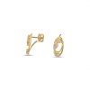 Pendientes en oro amarillo de 18 quilates con 18 diamantes