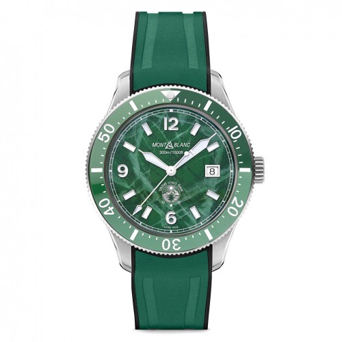 Reloj Montblanc 1858 Iced sea automatic date color verde 131450