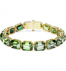 Swarovski Millenia bracelet octogonal cut green gold plated 5671258