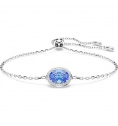 Pulsera Swarovski Constella talla ovalada azul baño de rodio 5671895