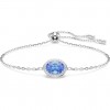 Pulsera Swarovski Constella talla ovalada azul baño de rodio 5671895