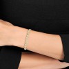 Pulsera Swarovski Angelic talla redonda pavé blanco tono dorado 5505469