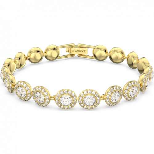 Swarovski Angelic bracelet round cut white pavé gold tone plated 5505469