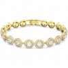 Pulsera Swarovski Angelic talla redonda pavé blanco tono dorado 5505469