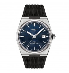 Tissot Classic PRX Powermatic 80 watch blue rubber strap T1374071704100