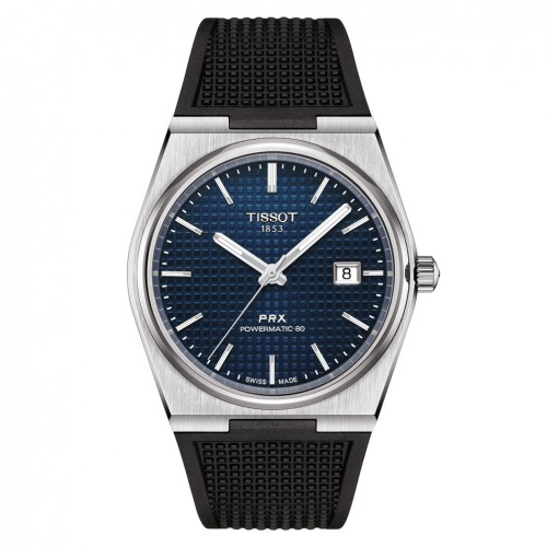 Tissot Classic PRX Powermatic 80 blau corretja cautxú T1374071704100