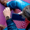 Lotus men connected watch with black dial and steel strap 18801/2