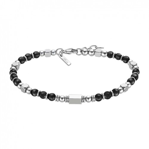Pulsera Lotus Style Hombre LS2308-2/1 acero bicolor negro y plateado