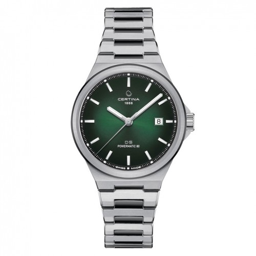 Reloj Certina DS-7 Powermatic 80 acero esfera verde azul C0434072209100