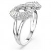 Anillo Hyperbola Swarovski pavé símbolo infinito blanco rodio
