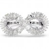 Anillo Hyperbola Swarovski pavé símbolo infinito blanco rodio