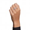 Anell Hyperbola Swarovski pavé símbol infinit blanc i rodi