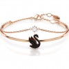 Braçalet Swarovski Swan cigne negre bany to oro rosa 5678048