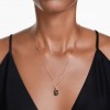 Colgante Swarovski Iconic Swan pequeño negro tono oro rosa 5678046
