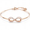 Brazalete Swarovski Hyperbola infinito blanco tono oro rosa 5679443