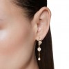 Swarovski Imber long earrings round cut white mixed metal finish 5680097
