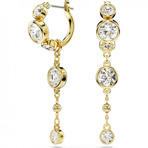 Pendientes largos Imber Swarovski blancos combinación acabados 5680097