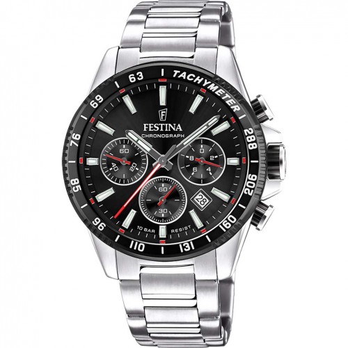Rellotge Festina home cronògraf F20560/6 esfera negra braçalet acer