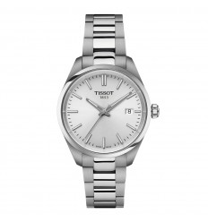 Rellotge Tissot PR100 34 mm esfera plata braçalet acer T1502101103100