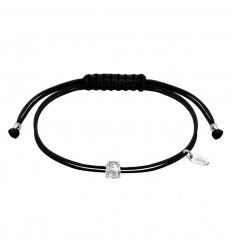 Pulsera Lotus Silver Trendy mujer nylon LP3669-2/1 circonita blanca