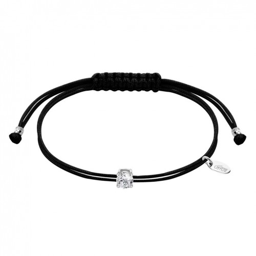 Pulsera Lotus Silver Trendy mujer nylon LP3669-2/1 circonita blanca