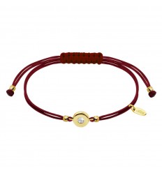 Pulsera Lotus Silver mujer nylon rojo LP3668-2/4 plata con circonita