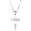 Colgante Insigne Swarovski pavé cruz blanco bañado en rodio 5675577