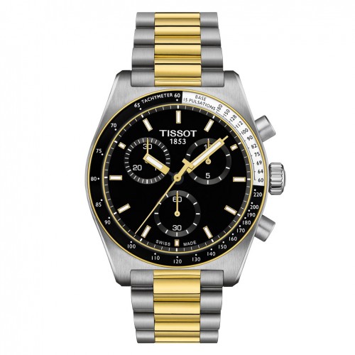 Rellotge Tissot PR516 Cronògraf T1494172205100 acer daurat esfera negra