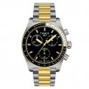 Tissot PR516 chronograph watch T1494172205100 black dial gold steel