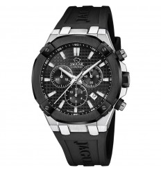 Rellotge Jaguar Diplomatic J1020/2 home esfera negra corretja goma negra