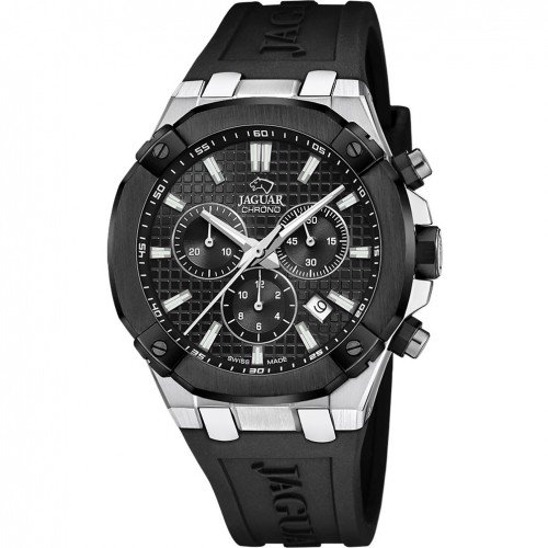 Jaguar Diplomatic men watch J1020/2 black dial rubber strap