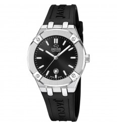 Reloj Jaguar Diplomatic J1017/2 mujer esfera negra correa silicona