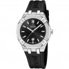 Jaguar Diplomatic watch for women J1017/2 black dial silicone strap
