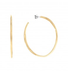 Hoop steel gold tone Calvin Klein earrings Molten Pebble 35000112