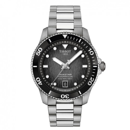 Reloj Tissot Seastar 1000 Powermatic 80 40mm esfera negra T1208071105100