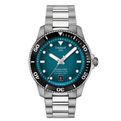 Tissot Seastar 1000 Powermatic 80 watch 40mm turquoise T1208071109100