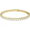 Matrix Tennis Swarovski bracelet round cut white gold plated 5657662