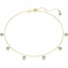 Collar Imber Swarovski talla redonda azul baño tono oro 5688246